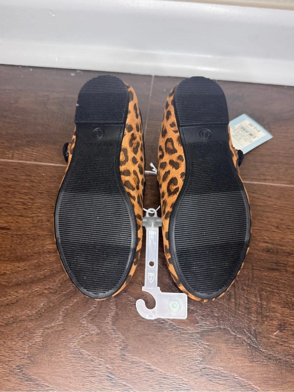 Cat & Jack Leopard Print Mary Jane Flats Girls Size 10 NWT